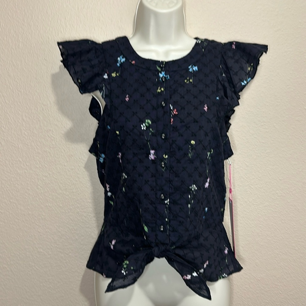 PARKER Eyelet Floral Flutter Sleeve Lindy Top, Size 4, NWT